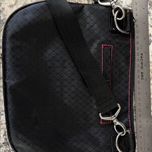 Thirty-One Black Mini Bag with Pink Accents